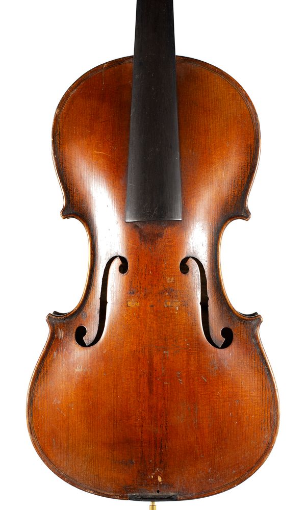 A violin, labelled Jacobus Stainer