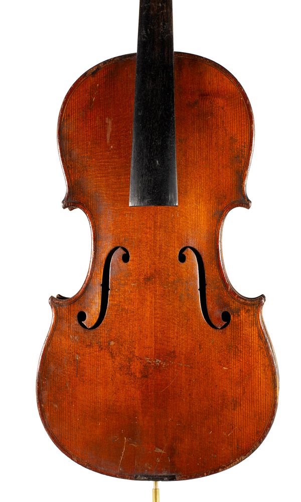 A three-quarter sized violin, unlabelled