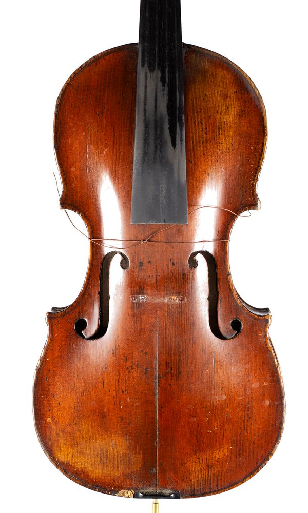 A violin, labelled Furber, Maker