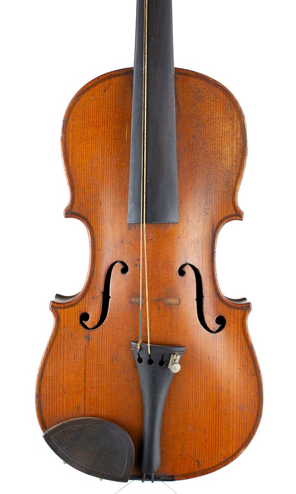 A half-sized violin, unlabelled