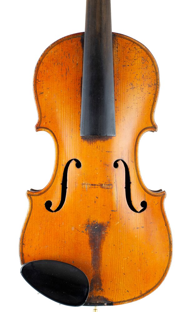 A three-quarter sized violin, unlabelled