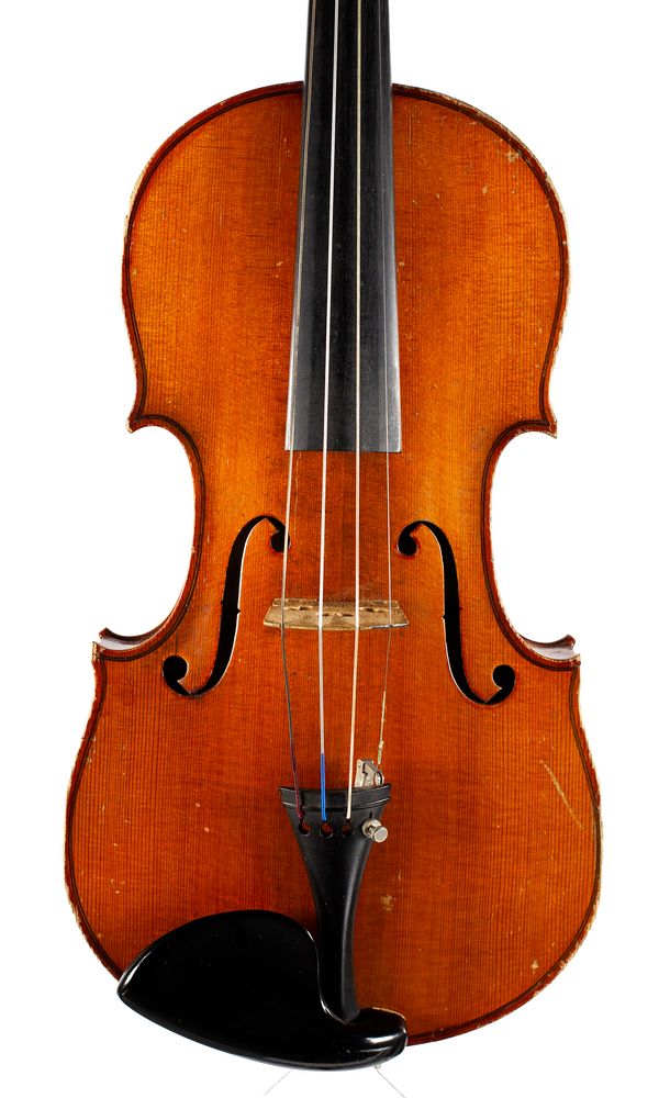 A three-quarter sized violin, unlabelled