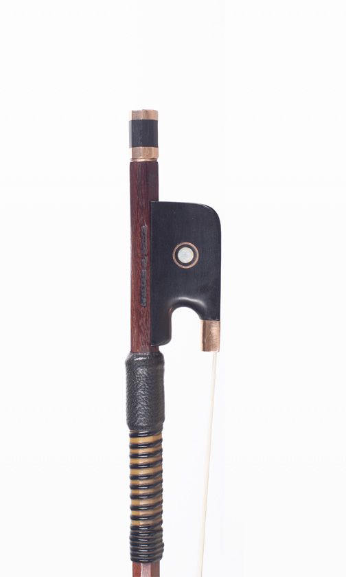 A gold-mounted viola bow, by Malcolm Taylor, England