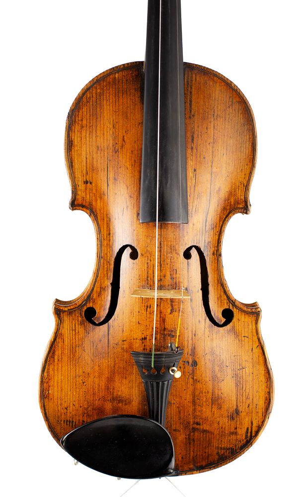A violin, labelled Andre Guarnerius