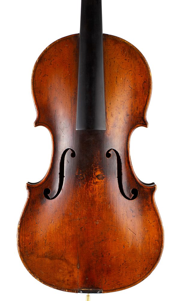 A violin, labelled Alexandri Gagliano
