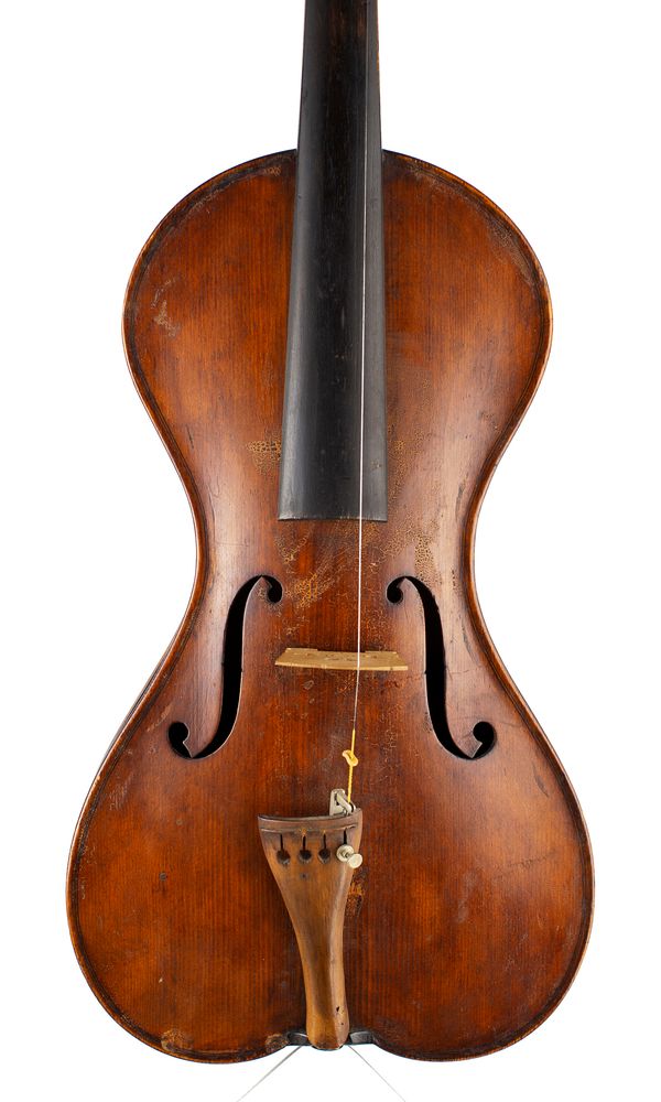 A violin, labelled J. E. Barton