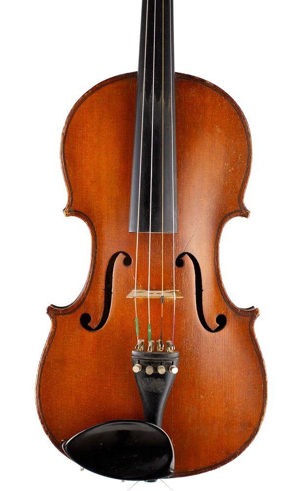 A violin, labelled Jean Morlot