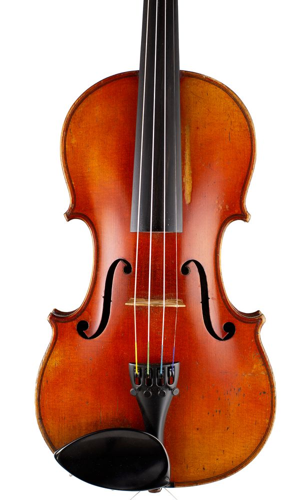 A violin, labelled Antonius Stradiuarius