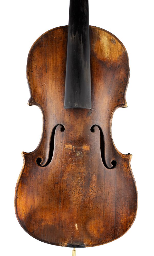 A violin, labelled Antonius Stradivarius