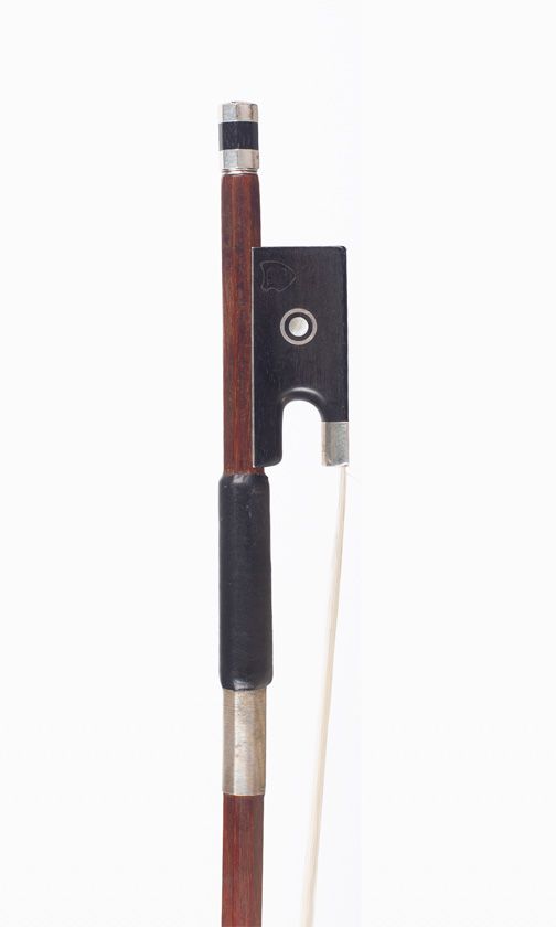 A silver-mounted violin bow, Roderich Paesold, Germany