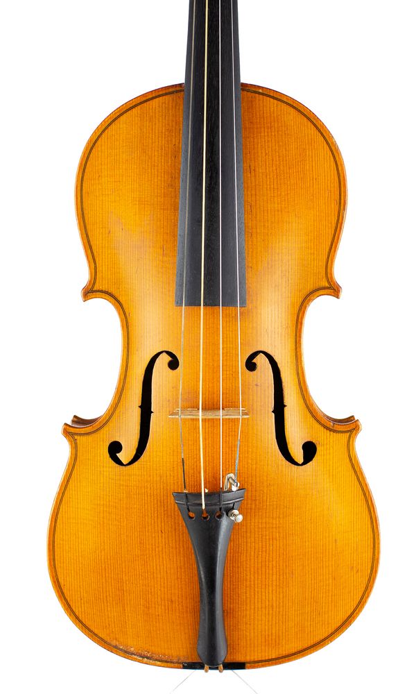 A violin, inscribed May 14, 1910