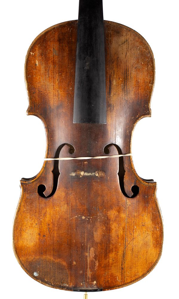 A violin, labelled G. Giov. Casp. Violceter