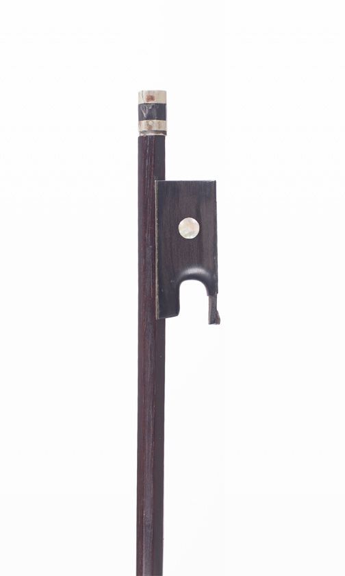 A nickel-mounted violin bow, School of Peccatte, France