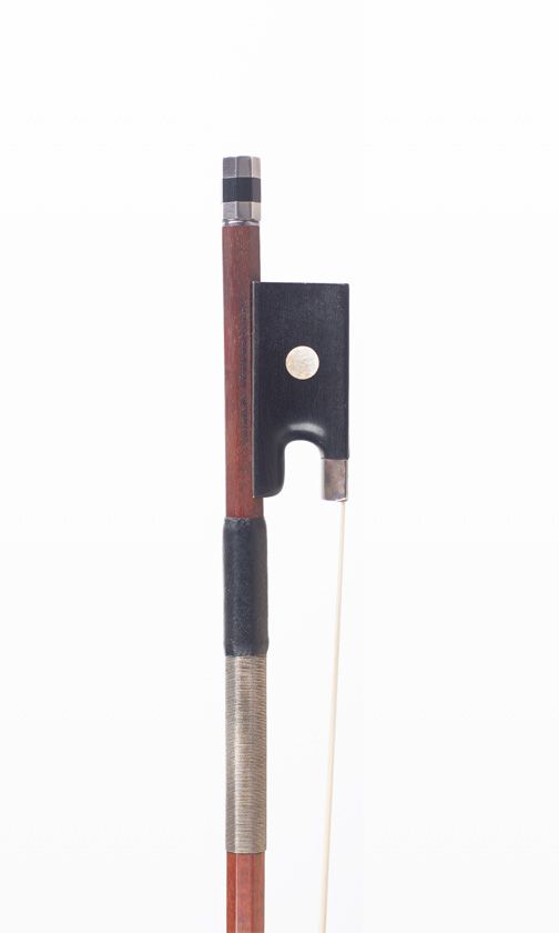 A silver-mounted violin bow by Albert Nurnberger