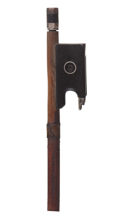 A silver-mounted violin bow, circa 1900