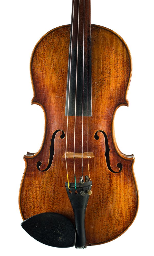 A violin, labelled Jacobus Stainer