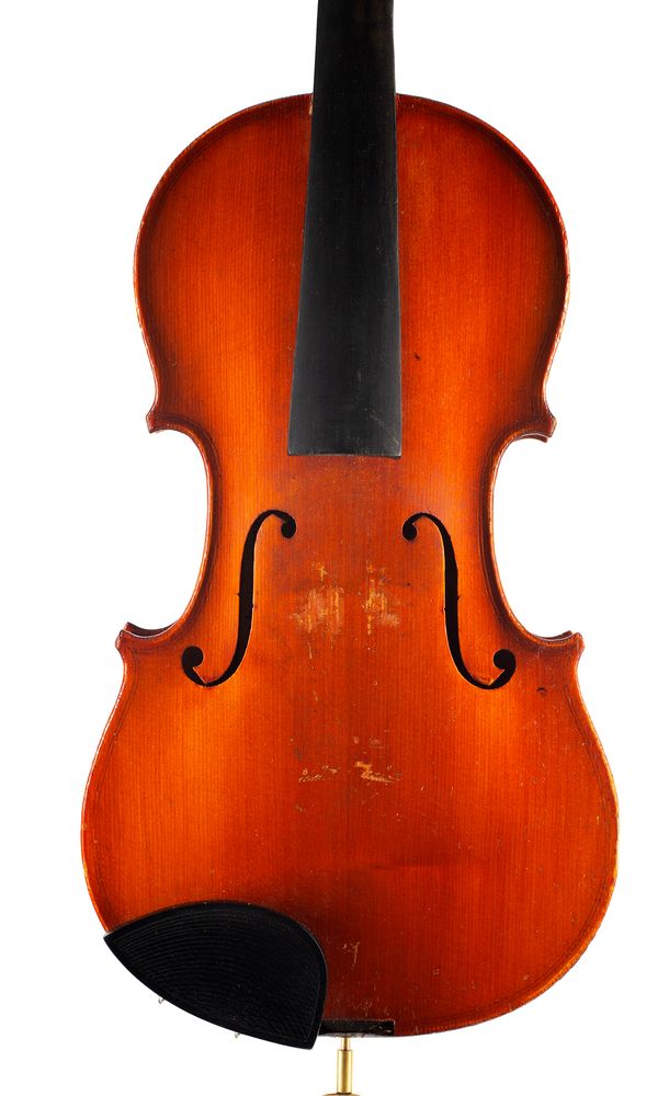 A three-quarter sized violin, labelled Antonius Stradivarius