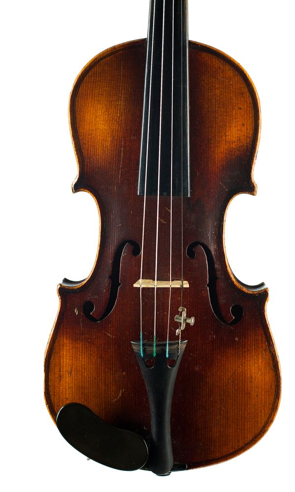 A half-sized violin, unlabelled