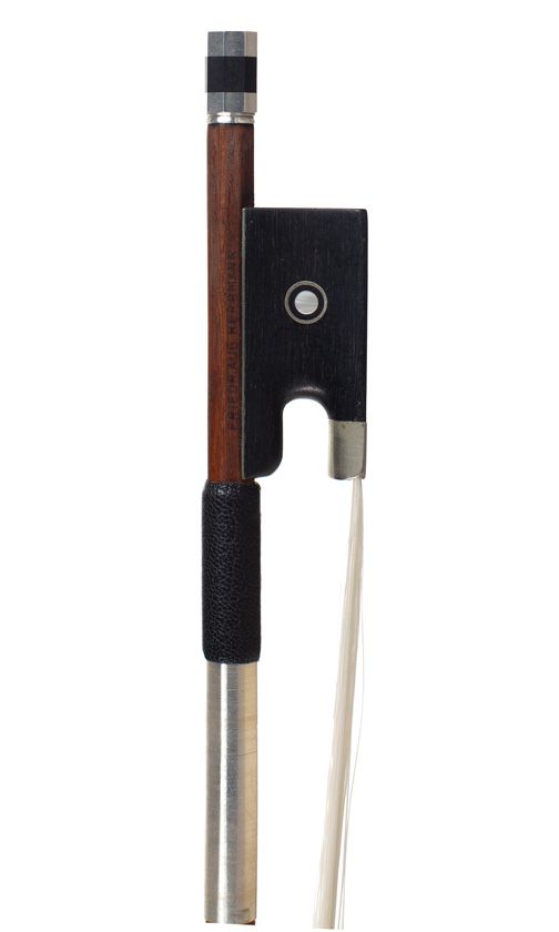 A nickel-mounted violin bow, Germany