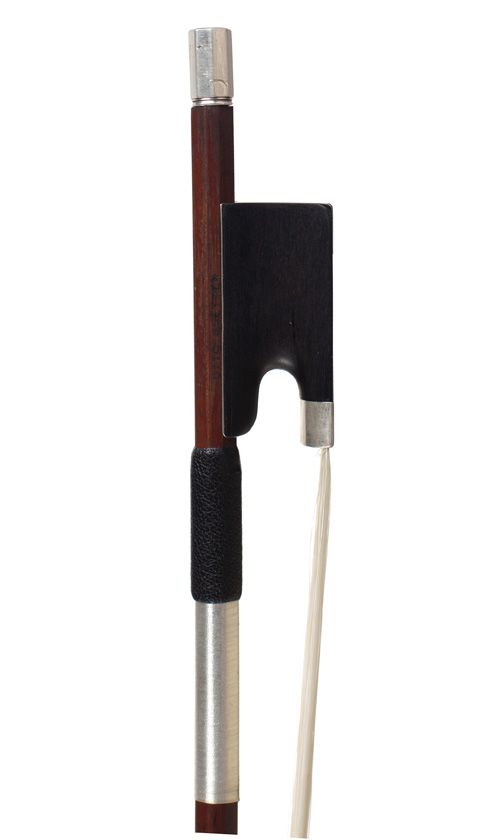 A nickel-mounted violin bow, Germany