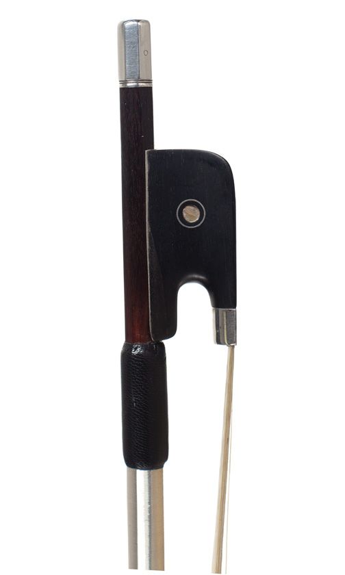 A silver-mounted cello bow, unstamped