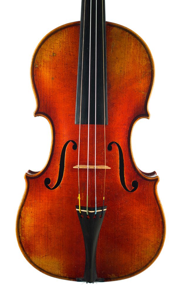 A violin, labelled Joannes Franciscus Pressenda