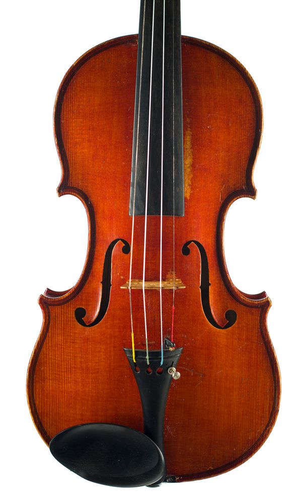 A  violin, labelled J. Blanc