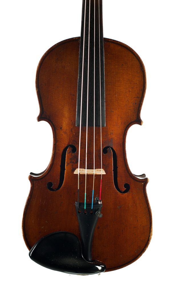 A half-sized violin, unlabelled