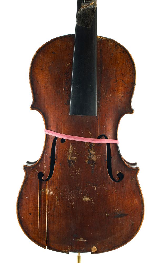 A violin, branded Brown Huddersfield