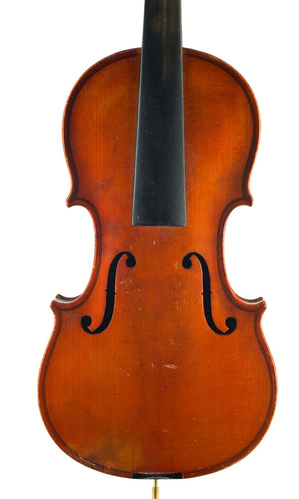 A three-quarter sized violin, unlabelled