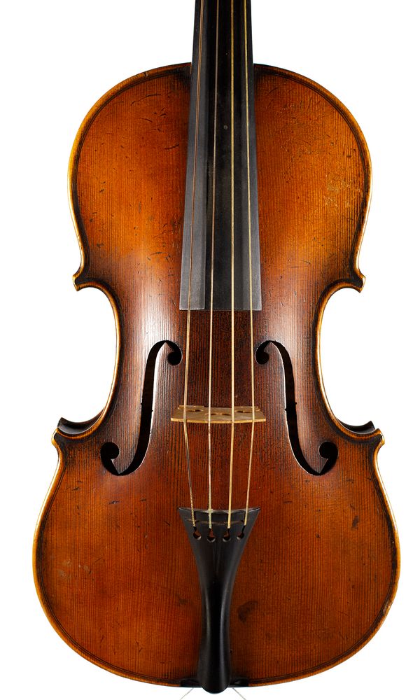 A viola, labelled Antonius Stradiuarius