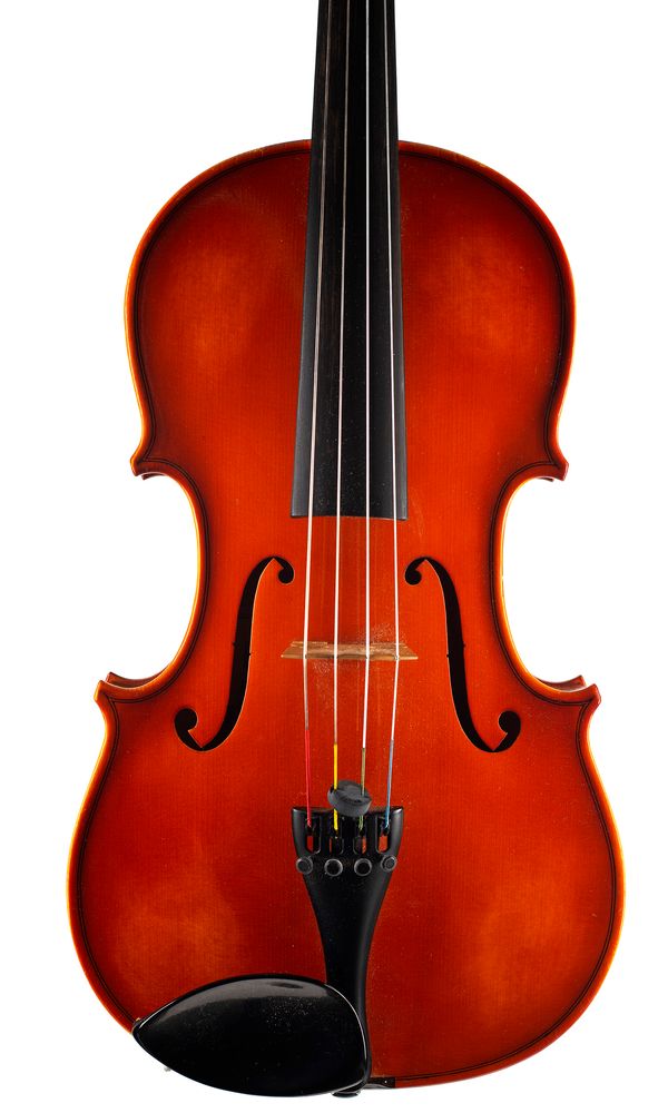 A viola, labelled Rudolph Fiedler