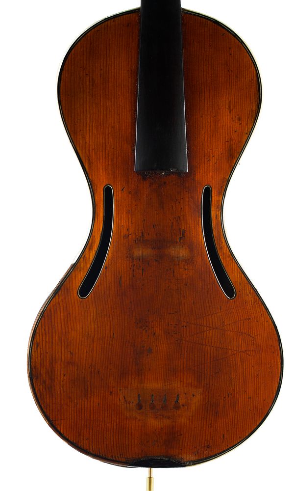 A cornerless violin, France, 19th Century