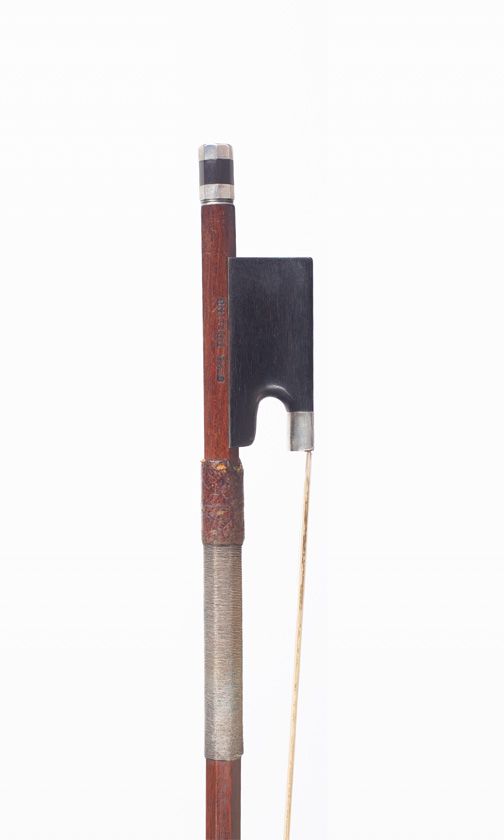 A silver-mounted violin bow by Otto Dolling