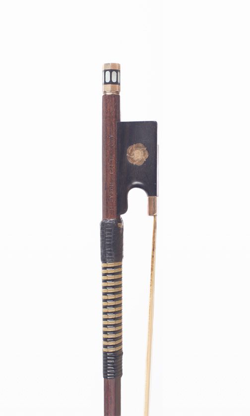 A gold-mounted violin bow by H. Byrom, Canterbury