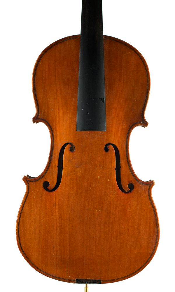 A violin, labelled Carlo Bergonzi