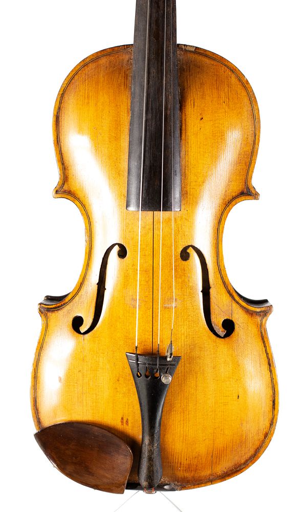 A violin, labelled Jacobus Stainer