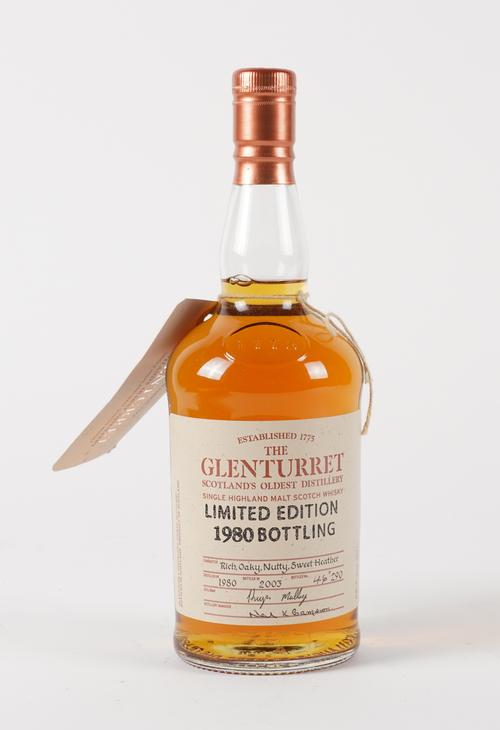 A BOTTLE OF GLENTURRET SINGLE MALT WHISKY 1980, BOTTLED IN 2003