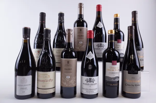 12 BOTTLES FRENCH RED WINE