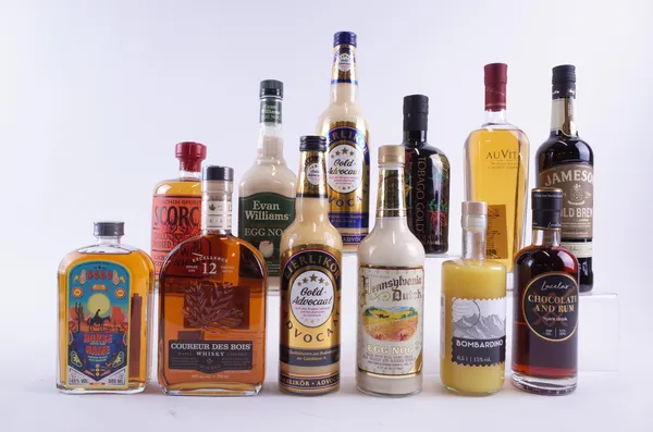 12 BOTTLES VARIOUS LIQUEURS AND FLAVOURED WHISKEY