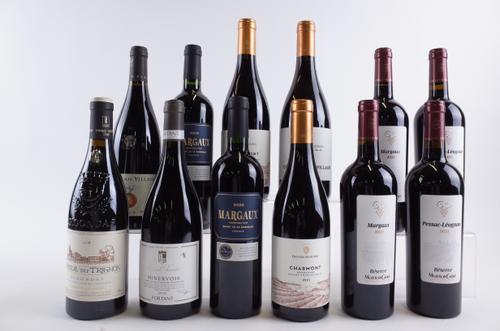 12 BOTTLES FRENCH RED WINE