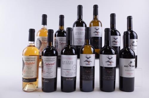 6 BOTTLES RED AND 6 WHITE UKRANIAN WINE