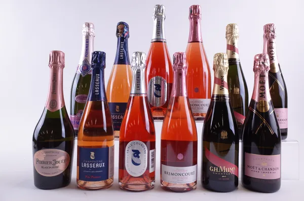 12 BOTTLES ROSÉ CHAMPAGNE