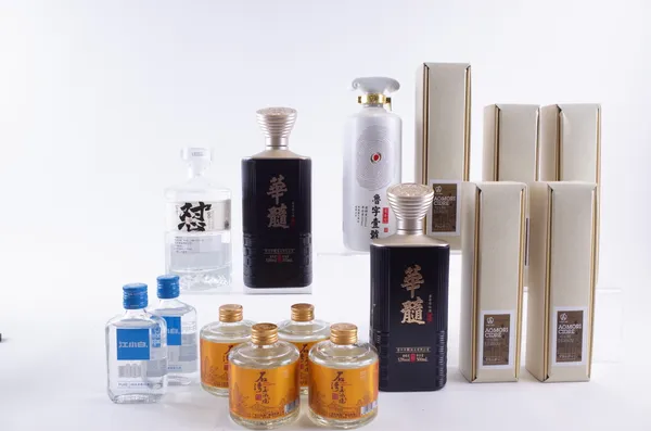 9 BOTTLES BAIJIU AND 5 BOTTLES APPLE BRANDY