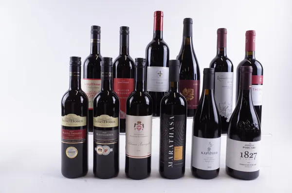 12 BOTTLES GREEK AND AUSTRIAN RED WINE