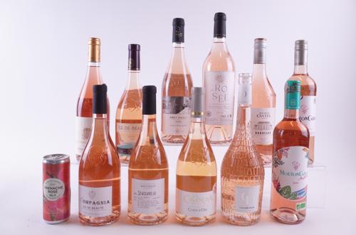 11 BOTTLES AND 1 CAN FRENCH ROSÉ WINE