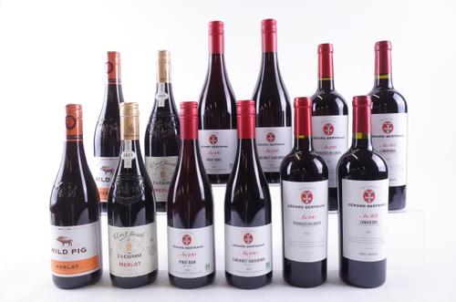 TWELVE BOTTLES LANGUEDOC-ROUSSILLON RED WINE
