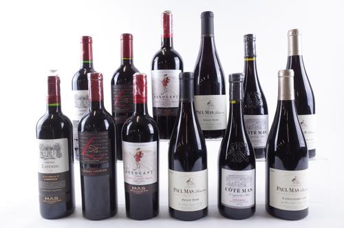 TWELVE BOTTLES LANGUEDOC-ROUSSILLON RED WINE
