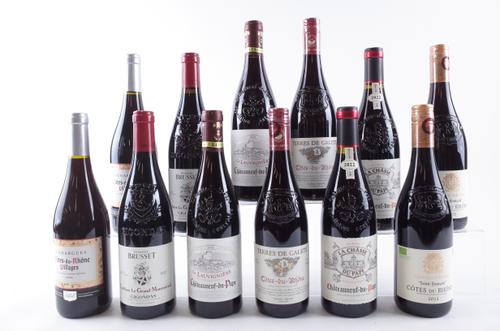 TWELVE BOTTLES RHÔNE VALLEY RED WINE