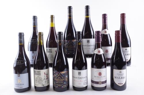 TWELVE BOTTLES FRENCH RED WINE